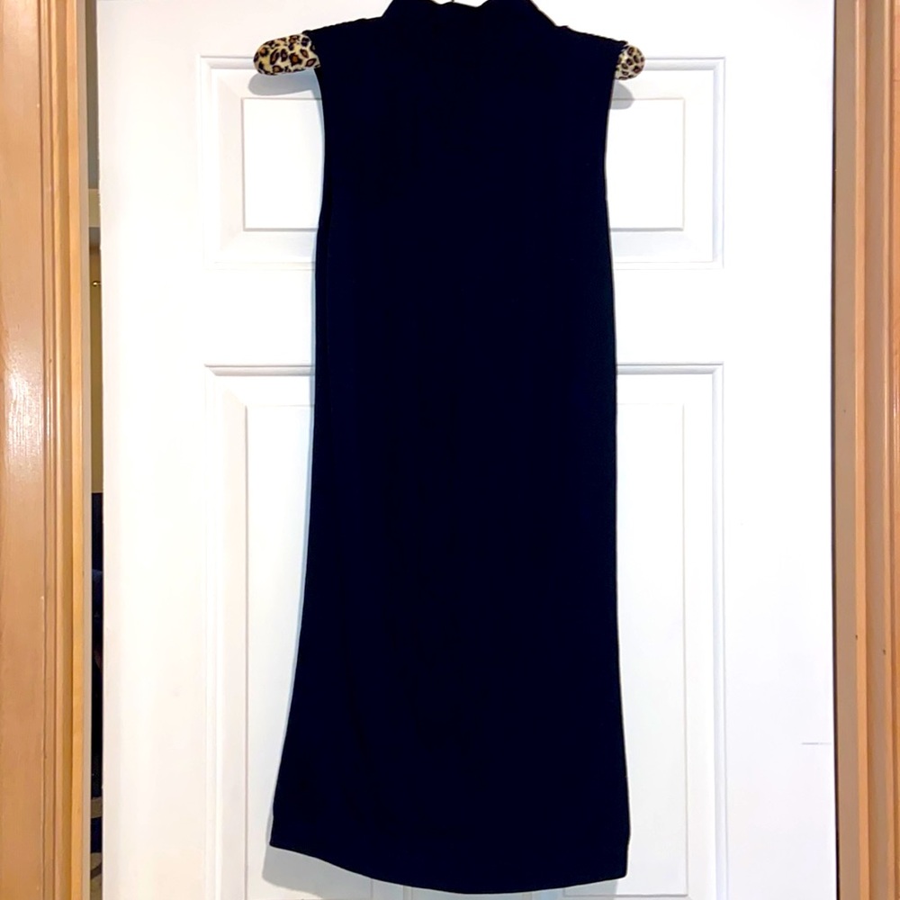 Textured Bodycon Black Skinny Dress with high neckline 🖤💋